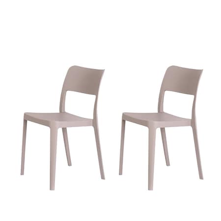 Lagoon La Vie Resin Stackable Armless Chair, 2PK 7201G6-SATOS