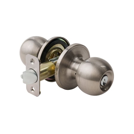 Pamex Saturn Knob Entry Lock Satin Nickel Finish FT3P00
