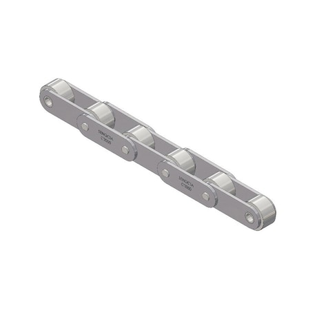 Senqcia Inspire Series SBR C2052RB Conveyor Series Double Pitch Riv Lg, 10 ft OAL, 1.25P, .75 Dia x 3/8 W S-C2052RB