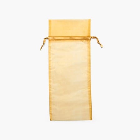 Nashville Wraps Gold Sheer Organza Wine Bag, 6x14, 10PK B61427