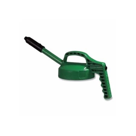 Oilsafe Stretch Spout Lid, 0.5 in dia, Mid Green, Engineering Plastic 399-100305