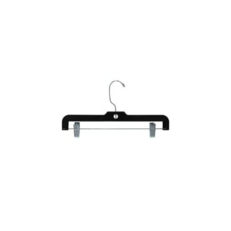 Specialty Store Services 14 In Heavyweight Skirt and Pant Hanger With Clips, Black, 100PK 8104