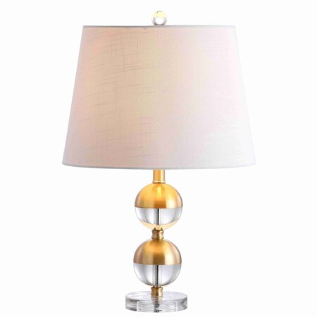 Jonathan Y Jules 23" Crystal Mini LED Table Lamp, Brass JYL5019A