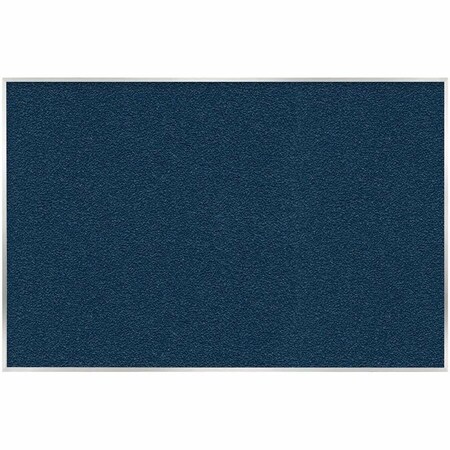 Ghent Vinyl Bulletin Board, Satin Aluminum Frame, 4ft H x 7ft 4in W, Navy AV47-195