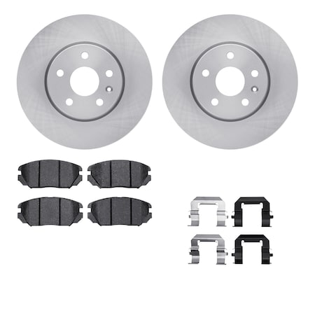 Dynamic Friction Co DFC Brake Rotor with 5000 Brake Pads and Hardware Kit 6512-45115
