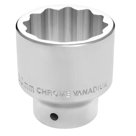 Performance Tool 3/4 in. Dr. 50mm 12pt Socket, Chrome Vanadium Steel, Corrosion Resistant W34850