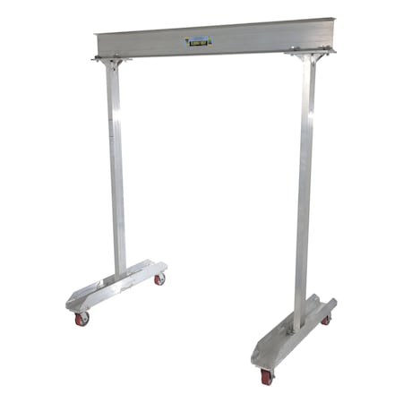 Vestil Aluminum Portable Work Area Gantry Crane 47-3/4in Lx120in Wx91-13/16in H Beam 2,000 Lb. Silver FPG-A-20-10