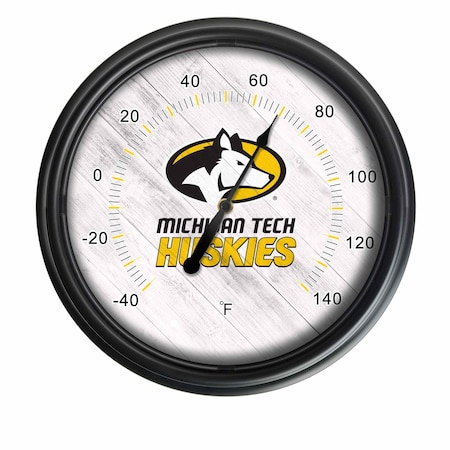 Holland Bar Stool Co Michigan Tech University Indoor/Outdoor LED Thermometer ODThrm14BK-08MITech