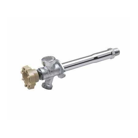 B & K Anti-Siphon Frost-Free Sillcock Valve 1/2 x 3/4in Connection MPT x Hose 125 psi Pressure Brass Body 104-829HC