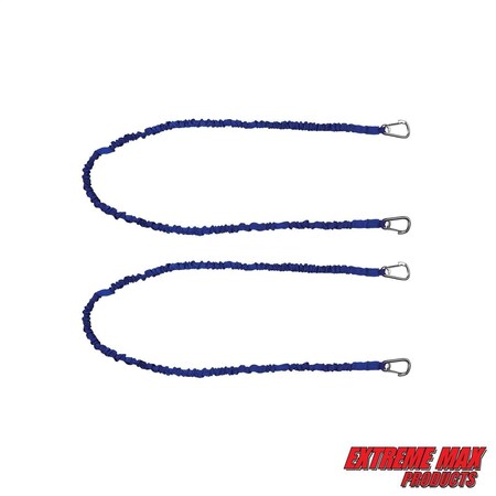 Extreme Max 3006.2915 BoatTector High-Strength Line SnubberStorage Bungee Value-60" w Medium Hooks Blue 3006.2915