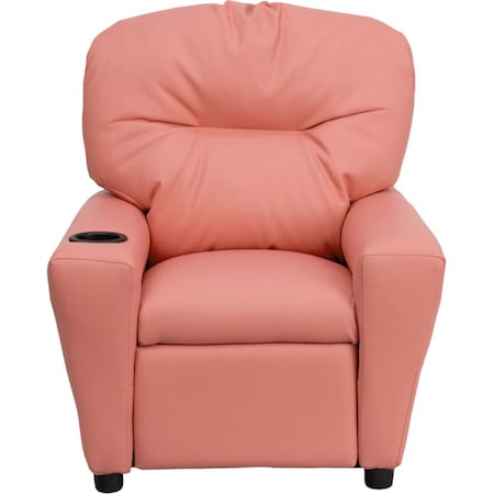 Flash Furniture Kids Recliner, 25" to 39" x 28", Upholstery Color: Pink, Weight Capacity: 90 lb. BT-7950-KID-PINK-GG