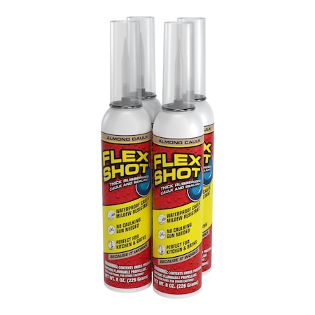Flex Seal Flex Shot Almond Net 8 oz, 4PK FSH8A-4