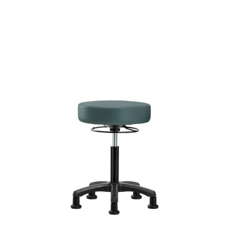 Blue Ridge Ergonomics Med Bench Mini-Stool, Vinyl, Glides, Blu BR-VMBMS-RG-RG-8546