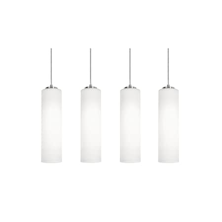 Afx Leo 4-Light Linear Pendant, 120V, 60W, Satin Nickel LEOP0412MBSNLNR4