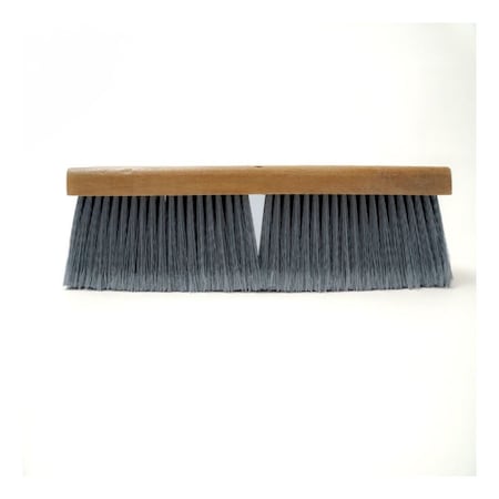 Renown 18" Polypropylene Broom Fine Sweep Flagged With 3" Trim Gray FC18G