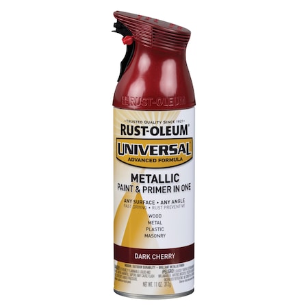 Rust-Oleum Spray Paint, Metallic Dark Cherry, Metallic, Solvent, 11 oz 331200