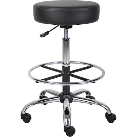 Boss Fabric Drafting Chair, 34-, No Arms B16240-BK