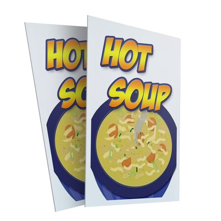 Signmission Hot Soup, Plastic Signs Only 24 Inch x 36 Inch, Corrugated Plastic, 2PK CSB-2436-2PACK-Hot Soup