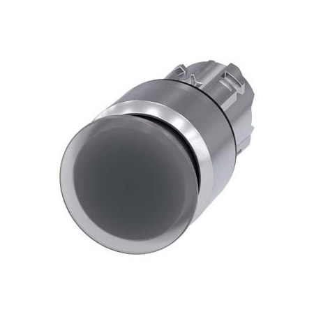 Siemens Illuminated mushroom pushbutton, 22 mm, round, metal, shiny, clear, 30 3SU1051-1AA70-0AA0