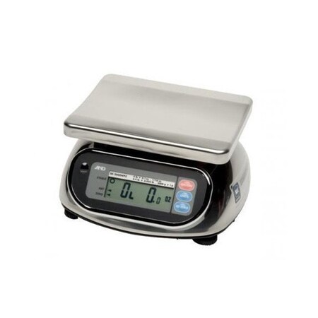 A&D Washdown Compact Scale, 4.4lb x 0.002lb, LEGAL FOR TRADE SK-2000WPF