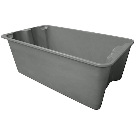 Mfg Tray Hang & Stack Storage Bin, Fiberglass reinforced thermoset composite, Gray, 16.875 in W, 30.625 in L 790908 GY