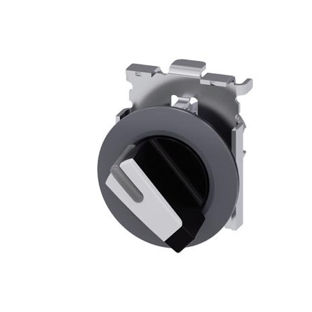 Siemens Selector switch, illuminable, 30 mm, round, metal, matte, white 3SU1062-2DF60-0AA0