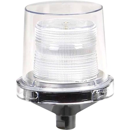 Federal Signal Strobe Light, Clear, Strobe Tube, 24V DC, 80 FPM, 5 1/2 in Dia., 1/2 in NPT Pipe or Surface 224XST-024C