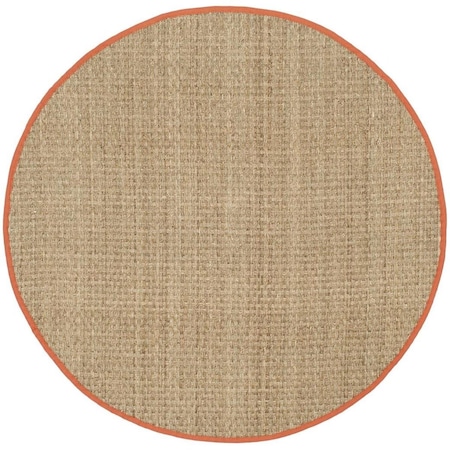 Safavieh Natural Fiber Round RugsNatural & Rust 6 x 6 ft. NF114Y-6R