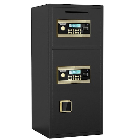 Wrightmaster 7.0 cu. ft. Steel Double-Door Drop Safe with Fireproof and Waterproof Bag, Hidden Code Function ZOR-P283322