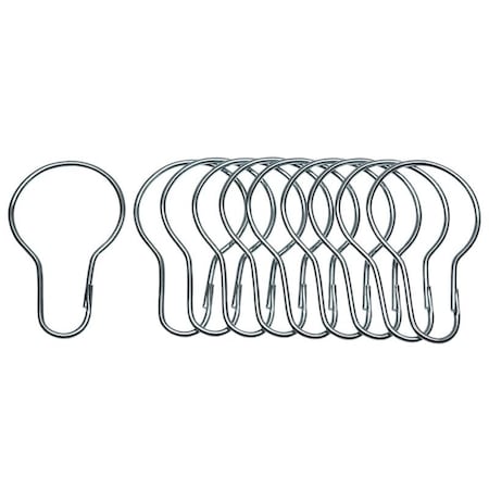 Danco Shower Curtain Hook, Metal, Chrome 89046