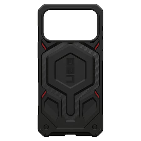 Urban Armor Gear Monarch Pro Case For Apple Iphone 17 Pro Max - Carbon Fiber Black And Red 114514119042
