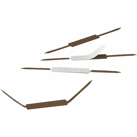 Smead STANDARD SELF-ADHESIVE FASTENERS, 2in CAPACITY, 2.75in CENTER TO CENTER, BROWN, 100PK 68220