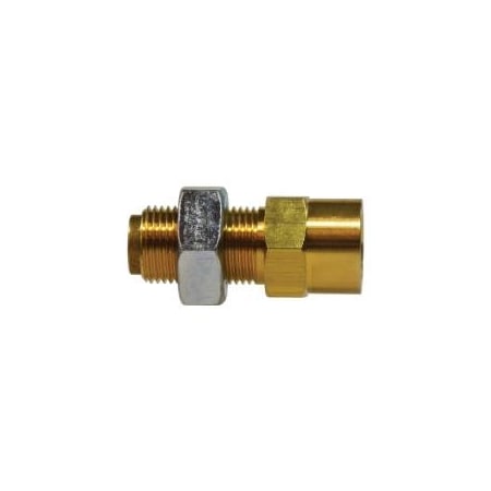 Midland Industries UNION BHD 3/8IN PUSH-IN 3/8IN FNPTF BRS 860604