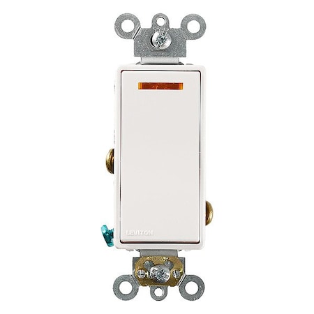 Leviton Wall Switch, 2 hp, Rocker, 20 A, White 5649-2W