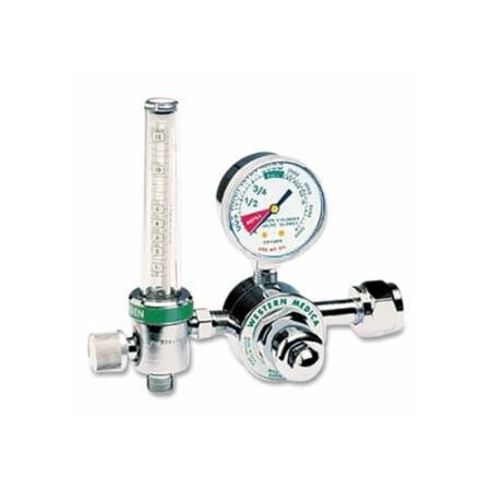 Western Enterprises M1 Series Flowmeter Regulator, Oxygen, 1/2 to 15 LPM, 3000 psi Inlet, CGA 540 Nut and Nipple,  312-M1-540-15FM