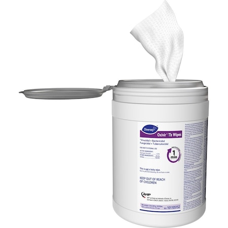 Diversey Oxivir TB Disinfectant Wipes, 6 x 6.9, White, 160/Canister, PK4 101105152
