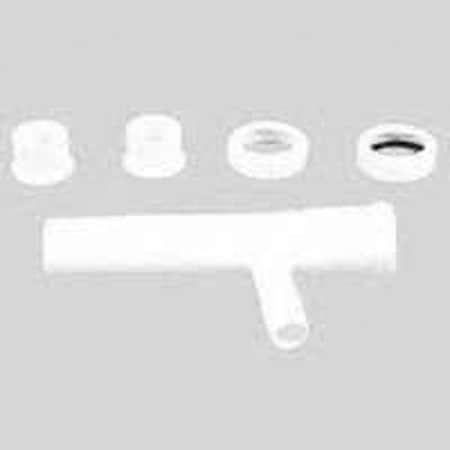 Plumb Pak Dishwasher Tailpiece, 1-1/2 in, 8 in L, Slip-Joint, Plastic, White PP20664