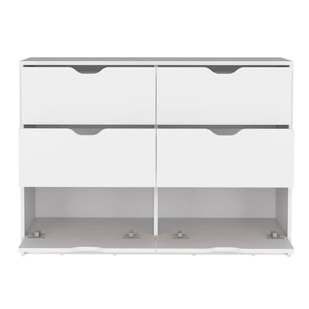 Homeroots 42" White Six Drawer Double Dresser 544054