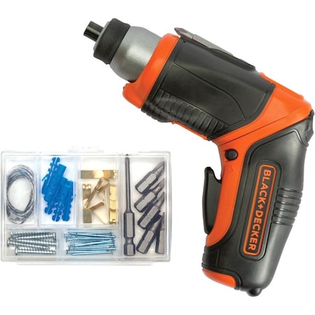 Black & Decker 4V MAX* Lithium Pivot Screwdriver with Accessories BDCS40BI
