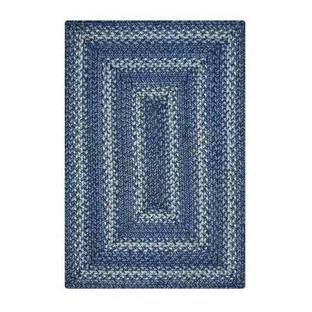 Homespice Decor 10 x 10 in. Rectangular Denim Jute Braided Rugs, Blue 565686
