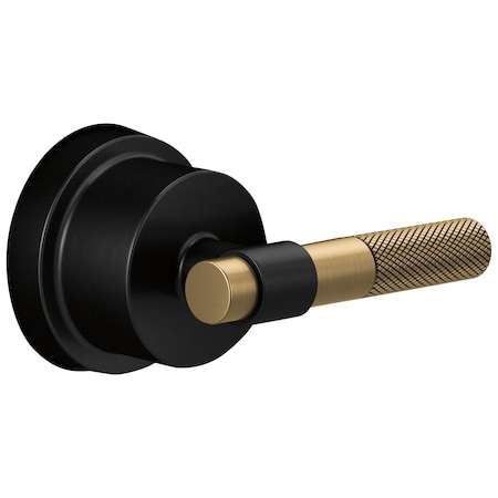 Brizo Litze Sensori Thermostatic Valve Trim Handle Kit, T-Lever Matte Black/Luxe Gold HL6633-BLGL