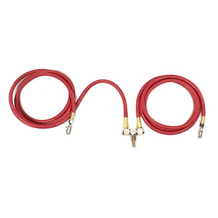 Interstate Pneumatics 17ft Long Hybrid Hose Tire Inflator Extension with Locking Tire Air Chuck on Both Ends TW142