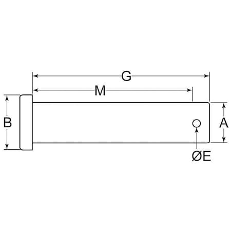 Huyett Clevis Pin, 300 SS, 0.188 in Dia x 2.109 in Overall L x 2.250 in Shank L x 0.094 in Hole Dia CLPS-0187-2250