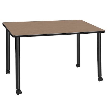 Regency Kee Mobile Training Seminar Table, 48 in W, 24 in L, Noble Oak MTC4824NOBK