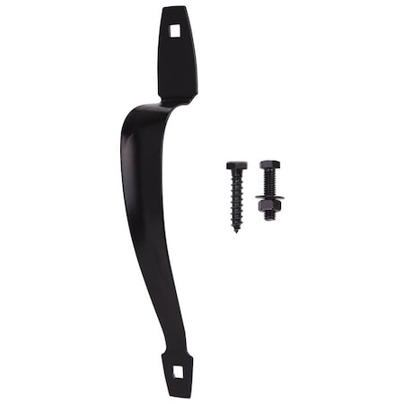 Prosource Gate Door Pull, 1-1/4 in W, 10-3/8 in D, 1-3/4 in H, Steel, Powder-Coated 33143PKB-PS