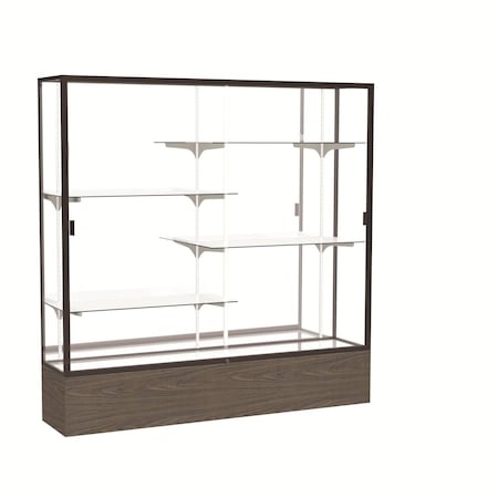 Ghent Floor Display Case 72x72x16, Mirror, Dark Bronze 2076MB-BZ-WV