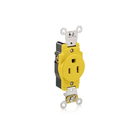 Leviton Plugs&Rcptcls, 15A, 125VAC, Ylw, TPV 5261-CR