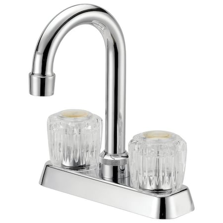 Boston Harbor Bar Sink Faucet, 1.8 gpm, 2-Faucet Handle, 3-Faucet Hole, Metal, Chrome Plated PFN47850CP-LF