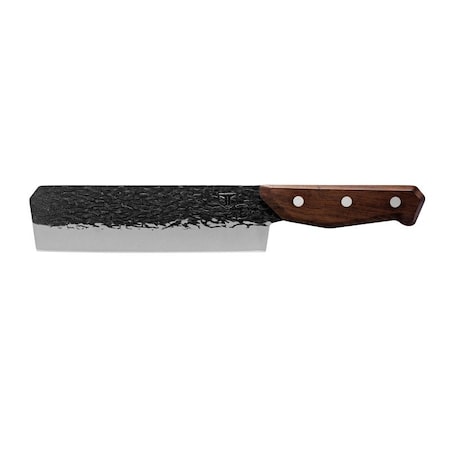 True PrimalForge Series Nakiri Knife, Stainless Steel Blade, Wood Handle TRU-FXK-0008