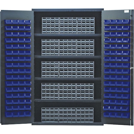 Quantum Storage Systems BEIGE SPECIALTY CABINET W/15 QIC'S & 240 BLUE BINS QSC-BG-QIC161BL